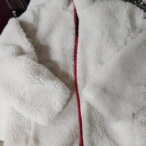 Tommy Hilfiger Women’s XL White Sherpa Teddy Jacket Zip Closure